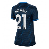 Koszulka piłkarska Chelsea Ben Chilwell #21 Strój wyjazdowy dla kobiety 2023-24 tanio Krótki Rękaw